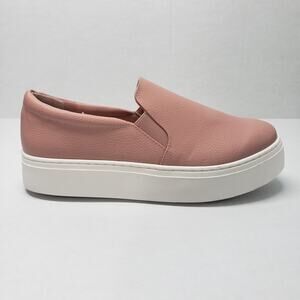 Lane Bryant Platform Sneaker Women 9W Wide Pink Dream Cloud Faux-Leather Slip-On